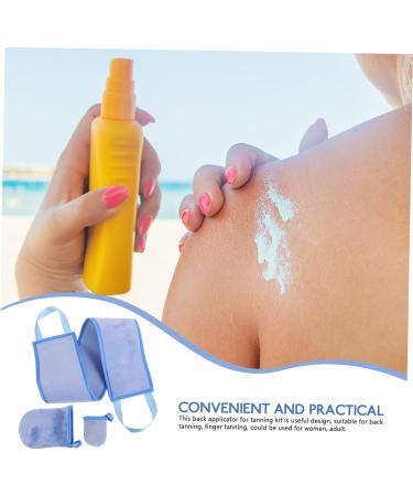 Mikinona 1 Set Lotion Sunscreen Sun Cream Self Tanning Applicator Kit Tanning Applicator for Back Self Tanning Back Applicator Gloves Suite Lanyard Black Agent Make up Flocking - Buy Online on GoSupps.com
