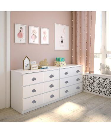 Videelly 8-Piece Soft Rubber Cartoon Cloud Cabinet & Drawer Handles | Silicone Door Knobs for Children's Rooms | Gray Furniture Accents - Buy Online on GoSupps.com