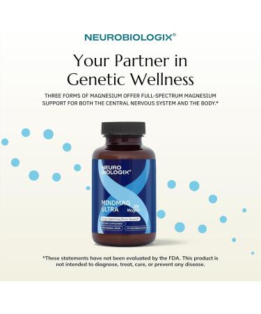 Neurobiologix MindMag Ultra with Magnesium L-Threonate for Men & Women Triple Action Magnesium Complex for Memory Calm Relaxation & Cognitive Performance Gluten Free Vegetarian 120 Capsules - Buy Online on GoSupps.com