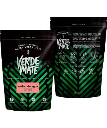 Verde Mate Green Mel n de Agua 0 5 kg | Mild watermelon yerba mate 500 g | Highly stimulating | Devoid of intense bitterness | Fine yerba mate tea from Brazil - Buy Online on GoSupps.com