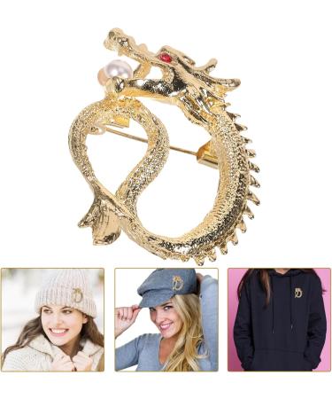 Chinese Style Dragon Brooch - Abaodam Zodiac Sign Jewelry in Durable Alloy Metal - Buy Online on GoSupps.com