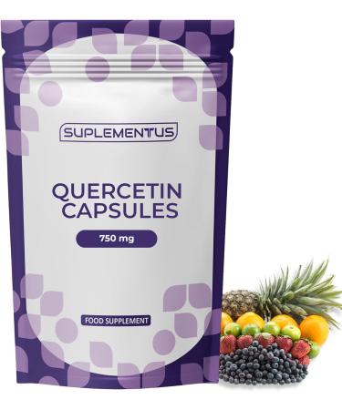 Suplementtus Quercetin Complex Capsules 750mg - Antioxidant & Anti-Inflammatory Supplement - Reduce Swelling, Control Blood Sugar - Vegan - 60 Cap - Buy Online on GoSupps.com