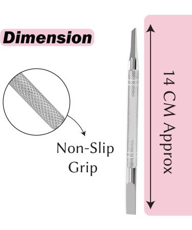 Haryali London Cuticle Pusher - 6" Cuticle Pusher Tool - Cuticle cutter - Cuticle Remover - Cutter Knife End Cuticle Trimmer and Pusher - for Safe and Precise Cuticle Removal - Stainless Steel - Buy Online on GoSupps.com