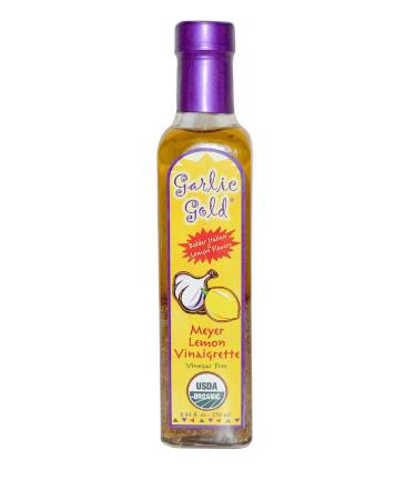 Garlic Gold USDA Organic Delicious Meyer Lemon & Extra Virgin Olive Oil Vinaigrette Salad Dressing and Marinade - Soy Free, Canola free, Sugar free, Keto & Paleo friendly 8.44 oz