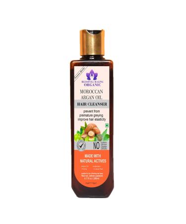 Blessfull Healing Organic Moroccan Argan Oil Hair Cleanser | Shampoo 200 ML (Packing May Vary)