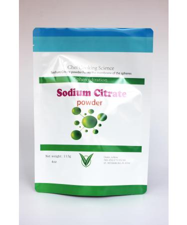Pure Sodium Citrate Non-GMO | Gluten-Free Vegan (Molecular Gastronomy) - 113g / 4oz