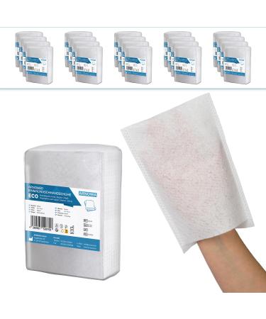 1000 arnomed one -off flap molton dry disposable flaps for baby children & adults once washing gloves 60g/m white once wash flaps soft gentle disposable washcloth for body care ECO 1000X