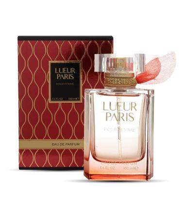Lueur Paris Pour Femme Womens Perfume - Fruity Floral Patchouli Sweet Citrus White Musk - 3.4 fl oz / 100 ml