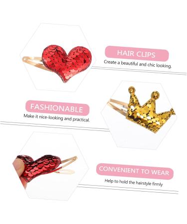 minkissy 5 Pairs Hairpin Kids Barrettes Butterfly Hair Clip Xmas Hair Clips Glitter Clips Sequin Star Barrette Toddler Hair Heart Hair Accessories Sequin Clips Baby Cartoon Crystal Clip - Buy Online on GoSupps.com