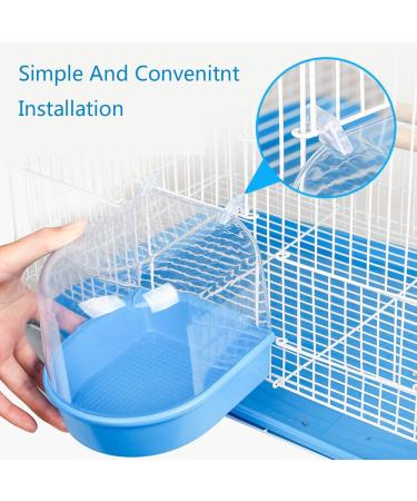 Small Blue Bird Bath Cage for Cockatiel, Budgerigar, Macaw, Finch, Parakeet, Conure, Canary - Shower Supplies for Pet Parrots - Buy Online on GoSupps.com