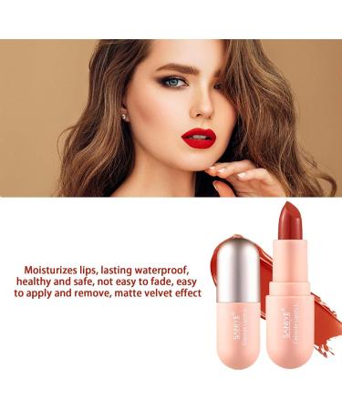 JINGLING Pill Lipstick Waterproof Solid Pill Matte Lipstick Moisturizing Lipstick in Tablet Form Portable Lipstick for Long Lasting Use 03 - Buy Online on GoSupps.com
