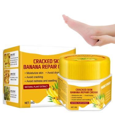 smashing smashing Chapped Feet Repair Cream | Banana Foot Repair Skin Healing Moisturizing 30g Chapped Heel Moisturizer Foot Repair for Removing Dead Skin