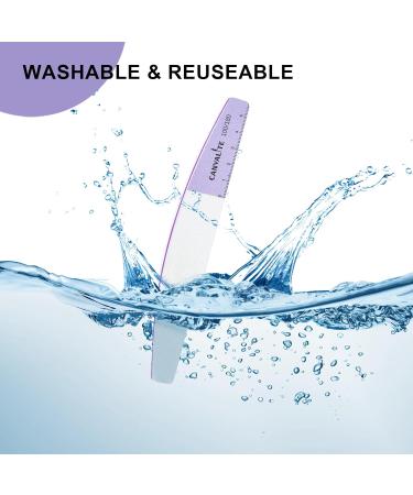 Buy Canvalite 12stk Nail Files for Gel Polish Professional 100/180 Double-Sided Washable & Reusable Nail Buffers | International Shipping Available - Buy Online on GoSupps.com