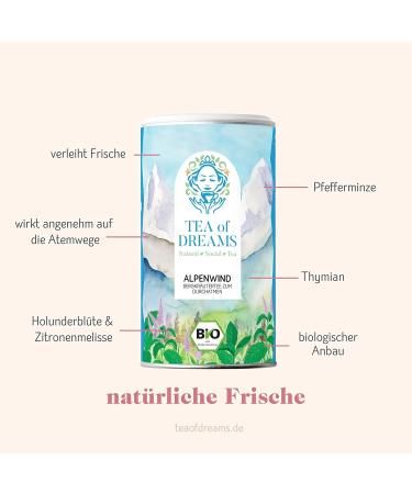  Tea of Dreams Organic Herbal Tea | "Alpenwind" | From Natural Mountain Herbs | Loose Tea | 30g - Buy Online on GoSupps.com