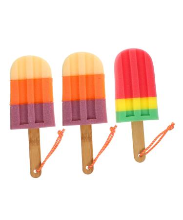 Baluue 3Pcs Ice Cream Shaped Bath Ball Body Sponge for Bathing Body for Shower Exfoliating