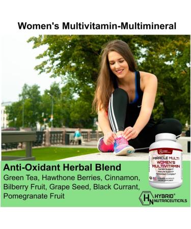 MiracleMulti Multivitamin for Women - Female Support Formula Immune Support Minerals Biotin Antioxidants & Superfoods Blend 60 Capsules - Buy Online on GoSupps.com