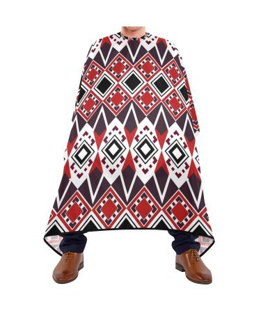 Waterproof Barber Cape -Vintage Geometric Pattern 2 Cheetah Haircut Bib for Men Unisex Hair Cutting Cape(8rp1a)