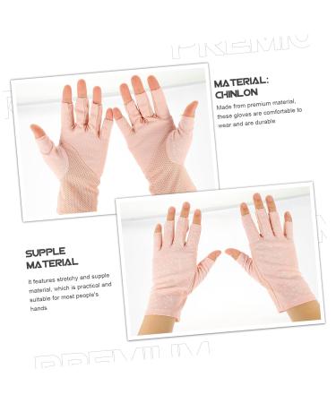 minkissy 3 Pairs Sun Protection Half Finger Gloves Skin Protective Gloves Uv Hand Protector Nail Art Gloves Uv Gloves Shield Gloves Salon Manicure Gloves Hand Guard Riding Miss Nylon - Buy Online on GoSupps.com
