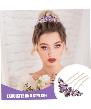Angoily Hair Comb Hair Accessories for Girls Wedding Hair Flowers Bridal Hair Clips Hair Accessories for Women Hair Barrettes Rhinestone Hair Clips Metal Purple Decorate Mother Rhinestones - Buy Online on GoSupps.com