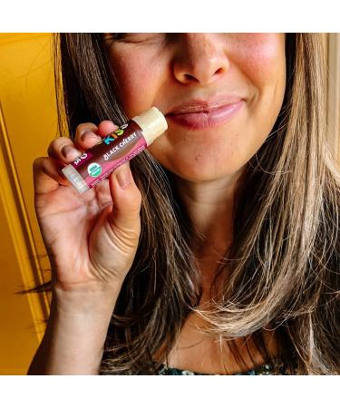 Eco Lips Mongo Kiss Organic Lip Balm 4 Pack - Blood Orange Yumberry Strawberry Lavender Black Cherry - USDA Organic - Made in USA - Soothe Dry Lips - Buy Online on GoSupps.com