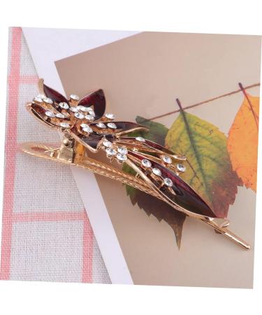 Ipetboom Banana Hair Clips Rhinestone French Hair Clips Alloy Hair Hairpin Vintage Barrettes Flower Crystal Hair Clips Flower Hair Barrettes Metal Hair Clips Korean Version Spring Clip - Buy Online on GoSupps.com