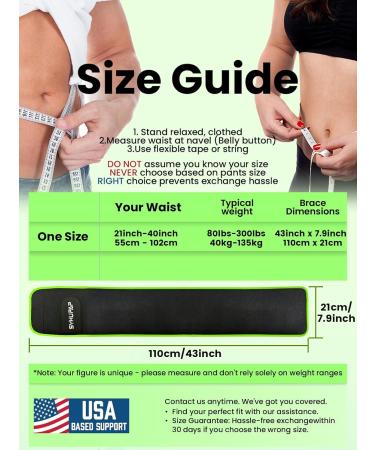 Syxupap Adjustable Hot Belt for Men & Women - Waist Trimmer for Fitness Sports Pain Relief & Weight Loss - Premium Schwitzg rtel in Green - Buy Online on GoSupps.com