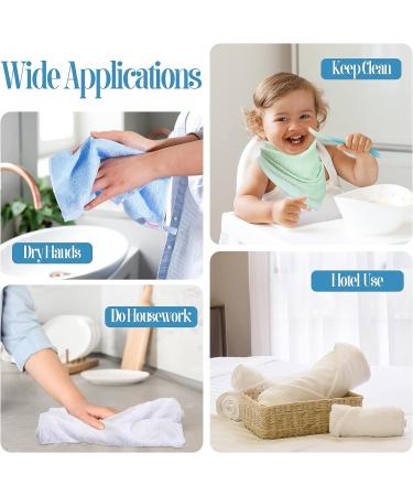 100 Pcs Bamboo Washcloths Towel Bulk - Soft & Absorbent 10x10 Inch Baby & Face Towel for Bathroom - Quick Drying & Reusable Bamboo Towels - Buy Online on GoSupps.com