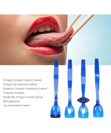 Enhance Speech & Rehabilitation with 4-Piece Tongue Muscle Trainer Set - Blue | International Shipping Available - Buy Online on GoSupps.com
