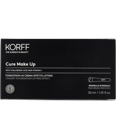 Korff Foundation cream with lifting effect medium coverage with hyaluronic acid and vitamin E fondant and cream satin finish 04 size 30 ml - Buy Online on GoSupps.com