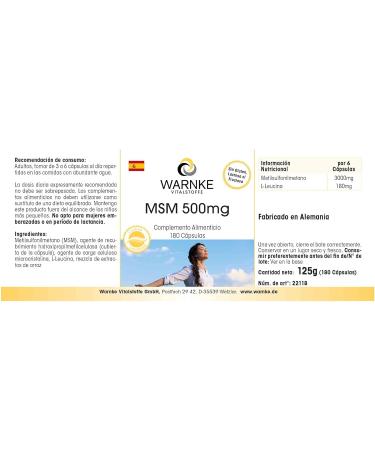 Methylsulfonylmethane 500mg | Sulphur Vegan Capsules | 180 Count | Without Magnesium Stearate - Buy Online on GoSupps.com
