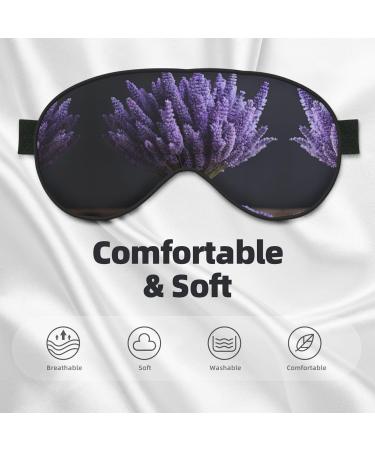 Shop Lavender Bouquet Print Unisex Sleep Eye Mask | Soft Comfort Eye Shade for Travel Yoga & Shift Work - Buy Online on GoSupps.com