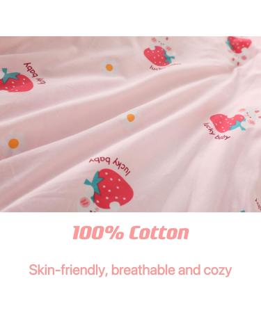 Chilsuessy Baby Sleeping Bag Winter 3.5 Tog | 100% Cotton Soft Sleep Bag for Infant/Toddler | Detachable Sleeves | Strawberry Rabbit Design | 2-4 Years - Buy Online on GoSupps.com