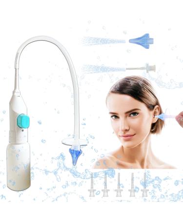 XJRHSCGS Ear Wax Removal Kit - Ear Irrigation Kit for Ear Cleaning Remover Flushing 5 Disposable Tips 1 Reusable Tip & 9.8in Silicone Hose Ear Cleaning Kit for Adults & Kids