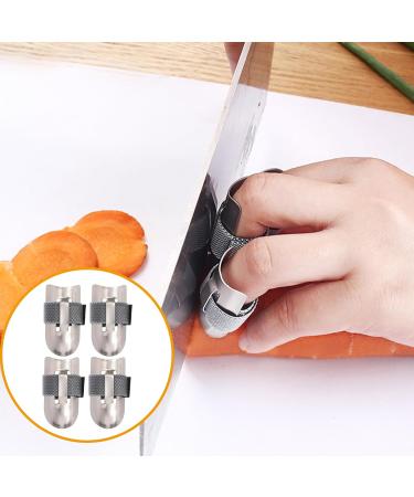 MWZBTG Stainless Steel Finger Protection Kitchen Finger Guards Thumb Cover Set for Seafood Preparation Opening Cutting Handling - Buy Online on GoSupps.com