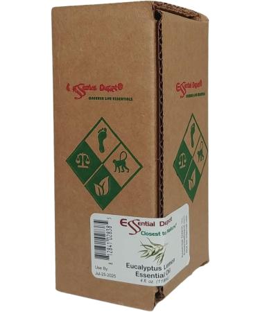 Essential Depot Eucalyptus Lemon Essential Oil - 4 oz - GC/MS Tested - Supplied in 4 oz. Amber Glass Bottle with Black Phenolic Cone Lined and Safety Sealed Cap - Buy Online on GoSupps.com
