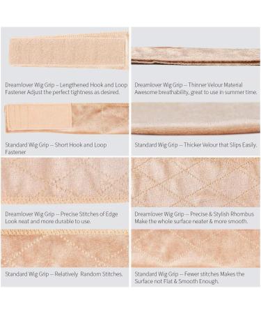 Dreamlover Velvet Wig Grip Headband - Nude 2 PCS | Secure Elastic Band for Wig Stability - Buy Online on GoSupps.com