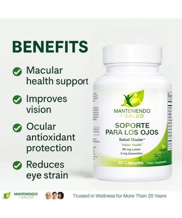 Manteniendo Tu Salud Soporte para Los Ojos Vision Health 60 Capsules - Buy Online on GoSupps.com