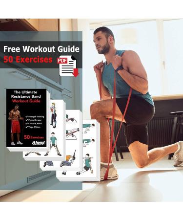 Resistance Pull Up Band | Long Exercise Loop for Strength Training and Stretching | Blue Home Workout Band for Men and Women (30-80kg) - Buy Online on GoSupps.com