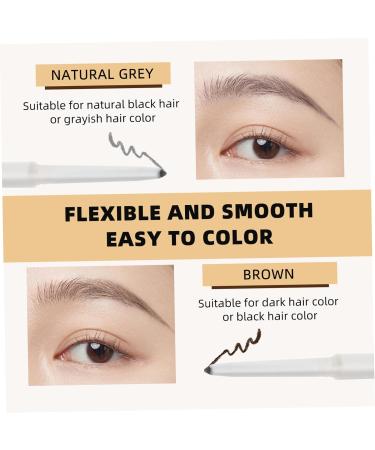 Healvian 2pcs Double-headed Waterproof Eyebrow Pencil Brow Pen Brush Brow Pencil with Brush Abs (shell) 1 count (Pack of 1) Assorted Color - Buy Online on GoSupps.com