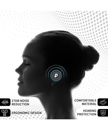 Buy Noise Cancelling Ear Plugs for Sleeping - 27dB Reusable Silicone Earplugs for Travel Concerts & Study - 8 Eartips Included - Buy Online on GoSupps.com