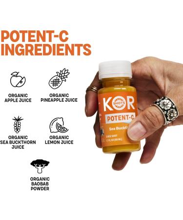 KOR Shots Sea Buckthorn & Baobab - Organic Vitamin C Superfood Shot (1.7 Fl Oz) | International Shipping Available - Buy Online on GoSupps.com