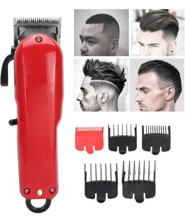 Rechargeable Hair Clipper - Electric Carving Hair Trimmer for Men - US Plug 100-240V (Red) - Best Hair Cutting Tool - Buy Online on GoSupps.com