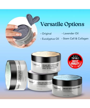 Neatique Dead Sea Mud Mask - Spa Quality Natural Skincare for Oily Skin Acne & Blackheads - Tightens Skin & Reduces Pores - 10.58 oz - Buy Online on GoSupps.com
