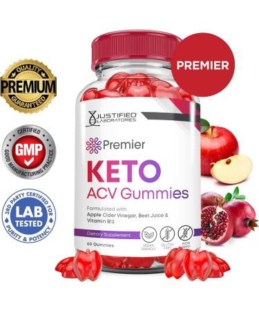 Buy 2 Pack Premier Keto ACV Gummies | 1000MG Apple Cider Vinegar with Pomegranate & Beet Juice | Vegan Non-GMO 120 Gummies - Buy Online on GoSupps.com