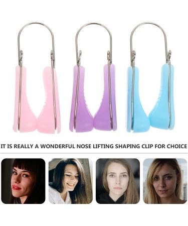 FRCOLOR Rehausseurs de Nez en Silicone Lot de 3 Pi ces Petit Taille Clips Remodelage Nez pour Hommes et Femmes Usage Quotidien Couleurs Rose Bleu Violet - Buy Online on GoSupps.com