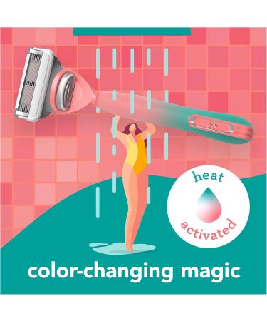 Joy Color-Changing Razor for Women Shave Kit with 1 Handle + 2 Razor Blade Refills - Buy Online on GoSupps.com