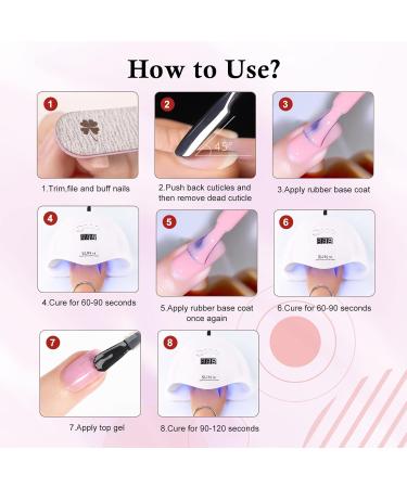 VENALISA 3 in 1 Rubber Base Gel Nail Polish Set - 12 Colors of Nude Pink & Sheer Strengthener Kit for Long-lasting Nails - International Shipping Available - Buy Online on GoSupps.com