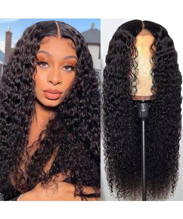 Brazilian Curly HD Transparent Lace Front Wigs Human Hair with Baby Hair Pre Plucked 13x4 Curly Deep Wave Human Hair Wigs for Black Women 180% Density 100% Unprocessed Virgin Hair Natural Color (30 inch)