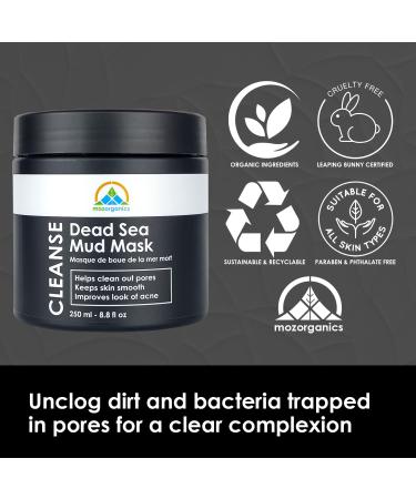Dead Sea Mud Mask for Face and Body - Best Clay for Blackheads, Whiteheads, Acne | Hydrating & Improving Oily Skin | Natural Face Mask for Men & Women 250g - Buy Online on GoSupps.com