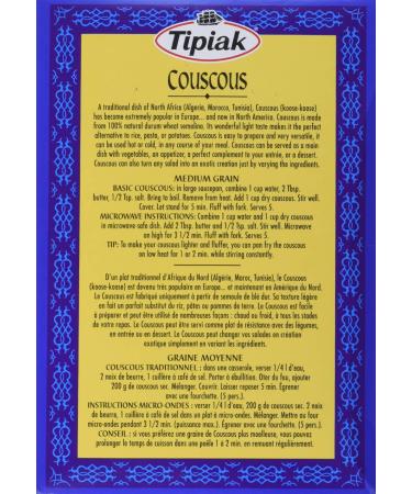Tipiak Couscous Authentic & Traditional Couscous Pasta & Rice Alternative Ready in Minutes 1kg - Buy Online on GoSupps.com